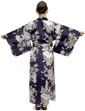 將圖片載入圖庫檢視器 Women's Easy Yukata / Kimono Robe :  Japanese Traditional Clothes - Peony & Beauty Navy