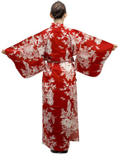 將圖片載入圖庫檢視器 Women's Easy Yukata / Kimono Robe :  Japanese Traditional Clothes - Peony & Beauty Red