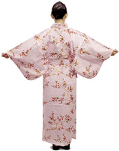將圖片載入圖庫檢視器 Women's Easy Yukata / Kimono Robe :  Japanese Traditional Clothes - Golden Plum Pink