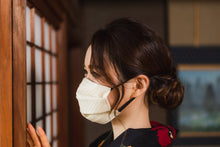 將圖片載入圖庫檢視器 IRODORI Silk Pleats Face Mask - Beige