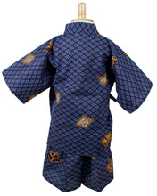 Load image into Gallery viewer,  Boy's Jinbei : Japanese Traditional Clothes - Diamond Pattern