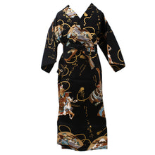 將圖片載入圖庫檢視器 Boy's Kids Yukata Robe Japanese Kimono for summer - "Samurai" Black