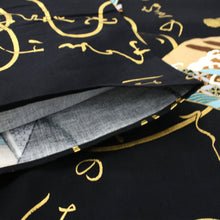 將圖片載入圖庫檢視器 Boy's Kids Yukata Robe Japanese Kimono for summer - "Samurai" Black