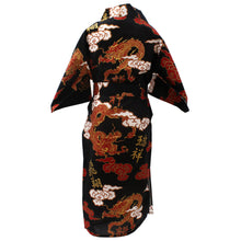 將圖片載入圖庫檢視器 Boy's Kids Yukata Robe Japanese Kimono for summer - Dragon & Cloud Black