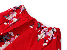 將圖片載入圖庫檢視器 Girl's Kids Jinbei Yukata Robe Kimono for Summer- Lovely "Maiko" Red