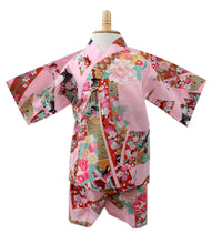 將圖片載入圖庫檢視器 Girl's Kids Jinbei Yukata Robe Kimono for Summer- Little Dolls Pink