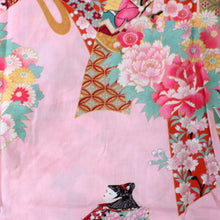 將圖片載入圖庫檢視器 Girl's Kids Jinbei Yukata Robe Kimono for Summer- Little Dolls Pink