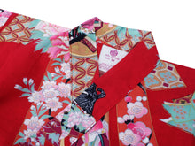將圖片載入圖庫檢視器 Girl's Kids Jinbei Yukata Robe Kimono for Summer- Little Dolls Red