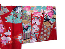 將圖片載入圖庫檢視器 Girl's Kids Jinbei Yukata Robe Kimono for Summer- Little Dolls Red