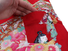將圖片載入圖庫檢視器 Girl's Kids Jinbei Yukata Robe Kimono for Summer- Little Dolls Red