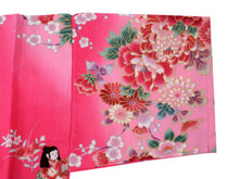將圖片載入圖庫檢視器 Girl's Kids Jinbei Yukata Robe Kimono for Summer- Dolls in Color Gradation Pink