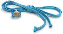 Load image into Gallery viewer, Obijime With Glass Beads Gold Silver Washi for Japanese Traditional Kimono- Light Blue