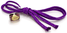 Load image into Gallery viewer, Obijime With Glass Beads Gold Silver Washi for Japanese Traditional Kimono- Violet