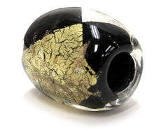 Load image into Gallery viewer, Obijime With Glass Beads Gold Silver Washi for Japanese Traditional Kimono- Black