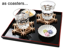 Load image into Gallery viewer, KUMIKO Asanoha Mark Coaster Ornament Set