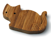 画像をギャラリービューアに読み込む, Japanese Bamboo Craft: Animal Magnet Cat