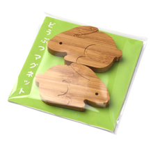画像をギャラリービューアに読み込む, Japanese Bamboo Craft: Animal Magnet Rabbit