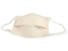 Load image into Gallery viewer, Japanese Linen x Silk Summer Pleats Face Mask - Off White