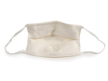 Load image into Gallery viewer, Japanese Linen x Silk Summer Pleats Face Mask - Off White