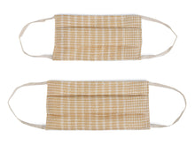 Load image into Gallery viewer, Japanese Linen x Silk Summer Pleats Face Mask - Beige