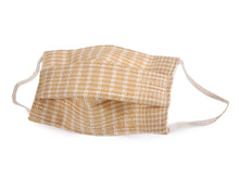 Load image into Gallery viewer, Japanese Linen x Silk Summer Pleats Face Mask - Beige