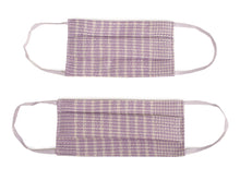 Load image into Gallery viewer, Japanese Linen x Silk Summer Pleats Face Mask - Purple