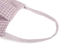 Load image into Gallery viewer, Japanese Linen x Silk Summer Pleats Face Mask - Purple