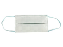 Load image into Gallery viewer, Japanese Linen x Silk Summer Pleats Face Mask - Mint Blue