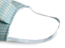Load image into Gallery viewer, Japanese Linen x Silk Summer Pleats Face Mask - Mint Blue