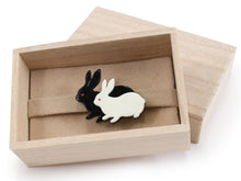 Load image into Gallery viewer, Obidome for Japanese Traditional Kimono - Acrylic Rabbit