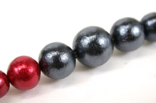 画像をギャラリービューアに読み込む, Men's Kimono Haori Himo String for Japanese Traditional Clothes kimono- Cotton Pearl Clip Black x Red