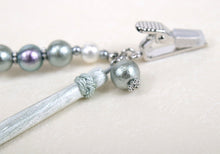 画像をギャラリービューアに読み込む, Ladies' Kimono Haori Himo String for Japanese Traditional Clothes- Cotton Pearl Magnet Clip Gray