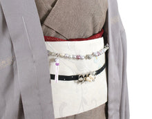 將圖片載入圖庫檢視器 Ladies' Kimono Haori Himo String for Japanese Traditional Clothes- Cotton Pearl Magnet Clip Lavender