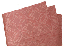 將圖片載入圖庫檢視器 Women's Hanhaba-obi for Japanese Traditional Kimono - Unlined Shippo Salmon Pink