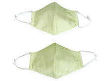 Load image into Gallery viewer, IROHIKARI 3D Silk Face Mask - Yellow Green