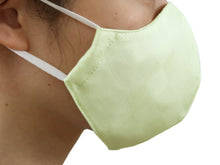 Load image into Gallery viewer, IROHIKARI 3D Silk Face Mask - Yellow Green