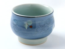 Load image into Gallery viewer, Kyoto Kiyomizu Ware Sake Cup - Celadon Arabesque
