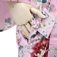 將圖片載入圖庫檢視器 Women's Happi Coat: Kimono Robe - Princess&Peony Pink