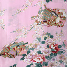 將圖片載入圖庫檢視器 Women's Happi Coat: Kimono Robe - Princess&Peony Pink