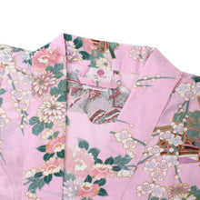 將圖片載入圖庫檢視器 Women's Happi Coat: Kimono Robe - Princess&Peony Pink