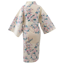 將圖片載入圖庫檢視器 Women's Happi Coat: Kimono Robe - Cherry Blossom White