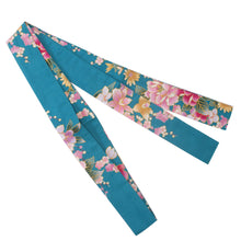 將圖片載入圖庫檢視器 Women's Happi Coat: Kimono Robe - Peony & Orchis Turquois