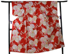 Load image into Gallery viewer, Women's Easy Yukata / Kimono Robe : Japanese Traditional Clothes - Colorful Circles Red
