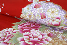 Load image into Gallery viewer, Women's Easy Yukata / Kimono Robe : Japanese Traditional Clothes - Colorful Circles Red