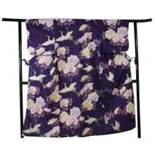 將圖片載入圖庫檢視器 Women's Yukata Robe Japanese Summer Kimono - Peony & Crane Purple