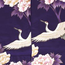 將圖片載入圖庫檢視器 Women's Yukata Robe Japanese Summer Kimono - Peony & Crane Purple