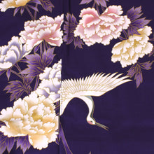 將圖片載入圖庫檢視器 Women's Yukata Robe Japanese Summer Kimono - Peony & Crane Purple