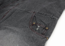 將圖片載入圖庫檢視器 Men's Denim Unlined Kimono with Pockets Black: Japanese Traditional Clothes