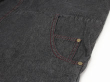 將圖片載入圖庫檢視器 Men's Denim Unlined Kimono with Pockets Black: Japanese Traditional Clothes