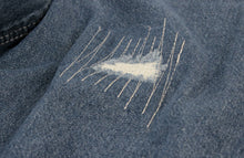 將圖片載入圖庫檢視器 Men's Crush Damaged Denim Unlined Kimono with Pockets Navy: Japanese Traditional Clothes